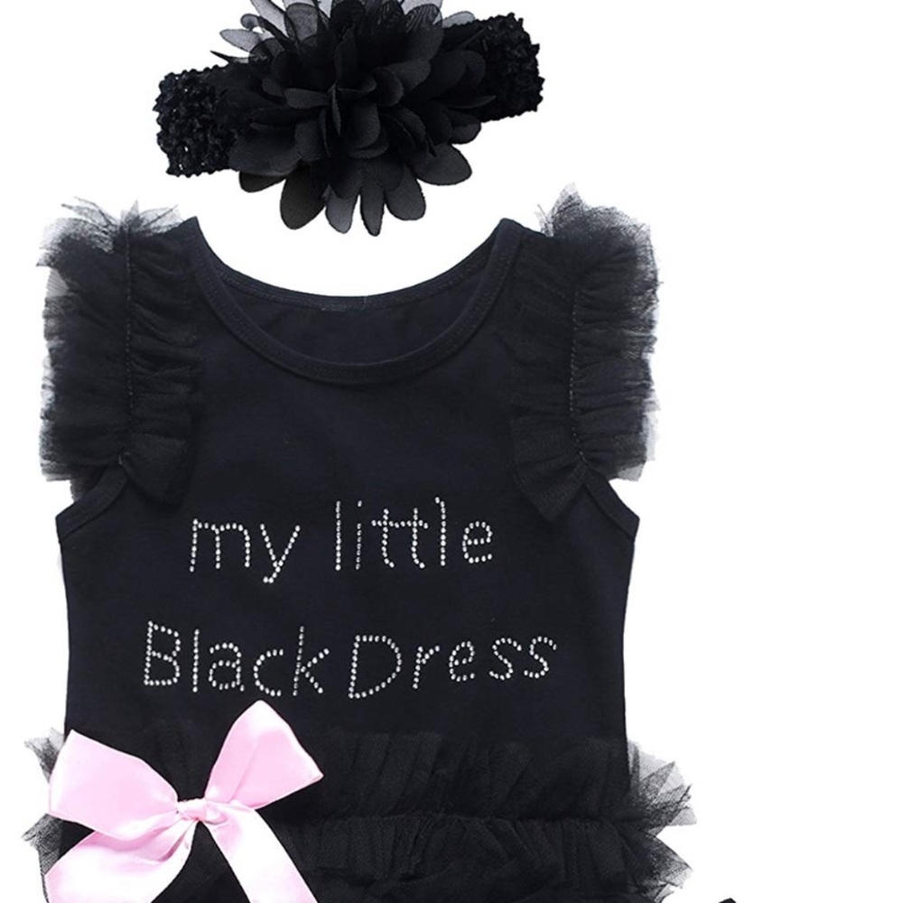 Little black dress onesie, never worn